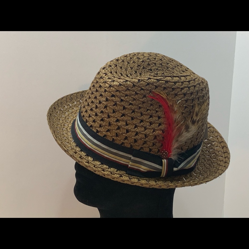 Fedora - Straw, Lightweight
Brown, Straw Fedora with a Multi-Color
